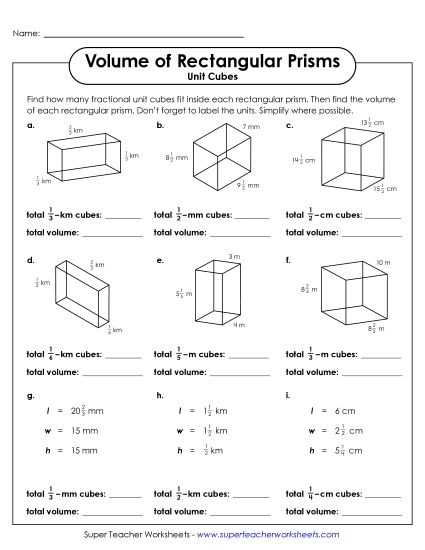 aVolume of Rectangular Prisms (Unit Cubes)