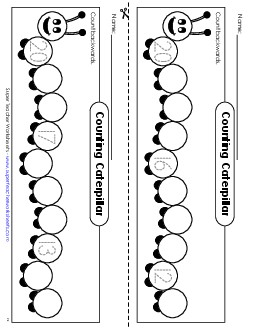 The Counting Caterpillar  (Counting Back from 20) Worksheet