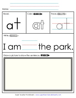 Worksheet 3: At Sight Words Individual Worksheet