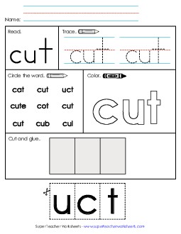 Worksheet 2: Cut Sight Words Individual Worksheet