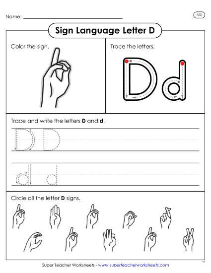 aLetter D Sign