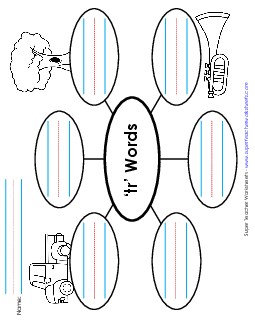 Word Web (Tr- Words) Phonics Blends Worksheet