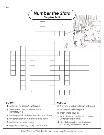 New Vocabulary Crossword Puzzle for Chapter 7–11 Worksheet New Vocabulary Crossword Puzzle for Chapter 7–11 Worksheet