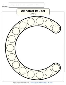 Letter C - Dabber Alphabet Worksheet