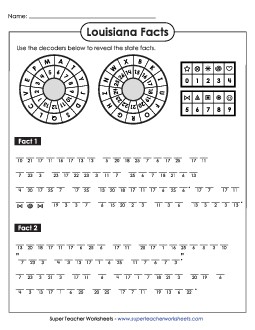 Cryptogram Puzzle Free States Individual Worksheet