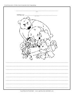 Three Bears Writing Storypics Worksheet