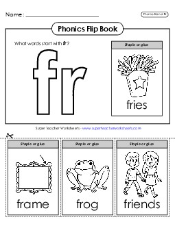 Phonics Flip Book (Fr-) Phonics Blends Worksheet