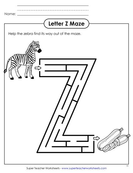 aUppercase Letter Z Maze