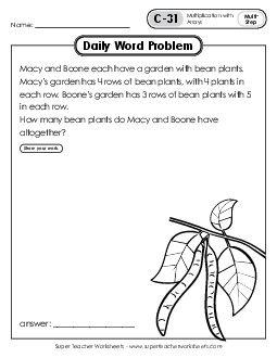 Daily Word Problems C-31 through C-35 Worksheet