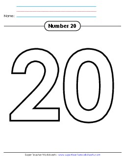 Outline - Number 20 Number Families Worksheet