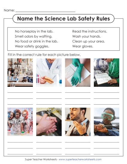 New Name the Safety Rule Worksheet New Name the Safety Rule Worksheet