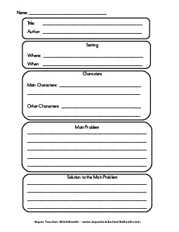 Reading / Story Map - Advanced Graphic Organizers Worksheet