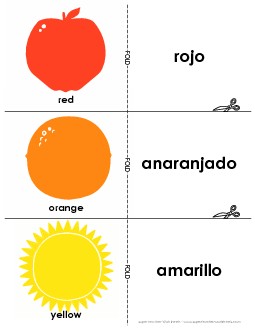 Flashcards: Colors Spanish Worksheet