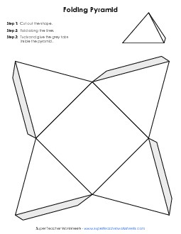 Foldable Pyramid Geometry Worksheet