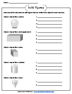 Classroom Solids Geometry Worksheet