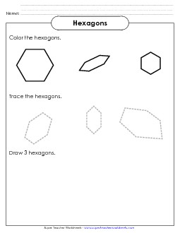 Hexagons Geometry Worksheet