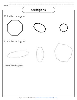 Octagons Geometry Worksheet