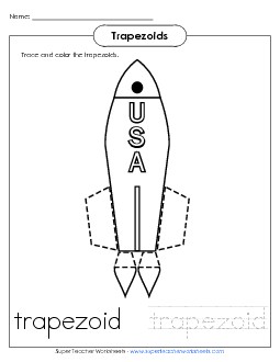 Trapezoids - Rocket Geometry Worksheet