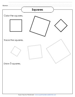 Squares Geometry Worksheet