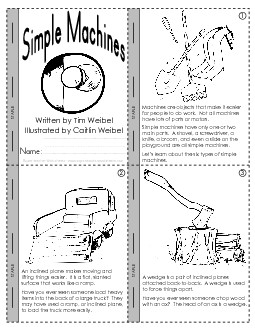 Simple Machines: Mini-Book Free Worksheet