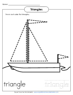 Triangles - Sailboat Free Geometry Worksheet