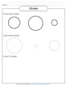 Circles Free Geometry Worksheet