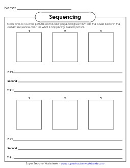 Sequence: Pictures & Sentences Sequencing Worksheet