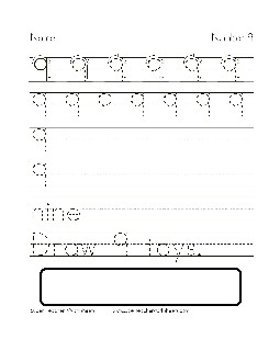 Number 9 Printing Worksheet