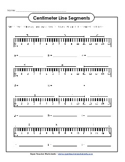 Measuring to the Nearest Centimeter #3 Measurement Worksheet