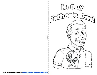 Card: #1 Dad Fathers Day Worksheet