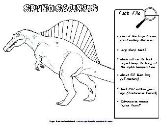 Spinosaurus Fact File Dinosaurs Worksheet