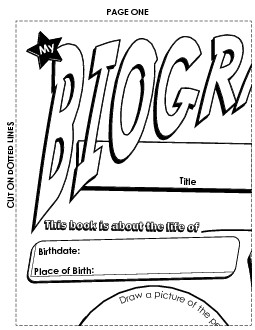 Biography Book Poster (Large) Reading Worksheet