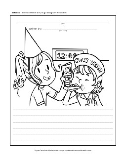 New Year Celebration Worksheet