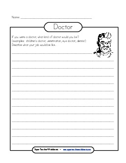 Doctor Writing Worksheet