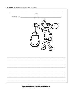 Mouse with a Mouse Writing Storypics Worksheet