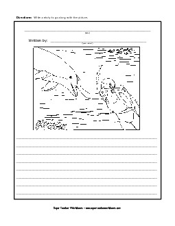 Scuba Dolphin Writing Storypics Worksheet