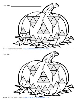 October Chart (Pumpkin) Sticker Charts Worksheet