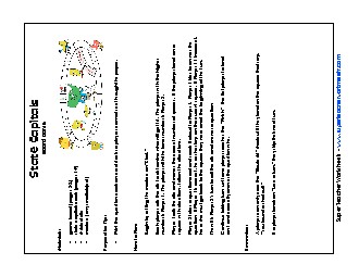 Board Game:  States & Capitals Worksheet