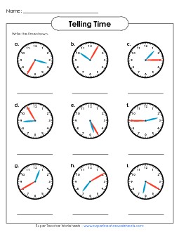 What Time Is It? Worksheet