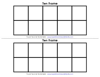 Ten-Frame (Blank) Ten Frames Worksheet