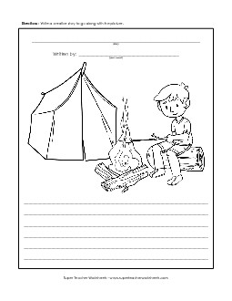 Campfire Boy Writing Storypics Worksheet