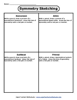 Symmetry Sketching Geometry Worksheet