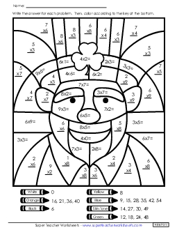 Basic Multiplication - Leprechaun Stpatrick Worksheet