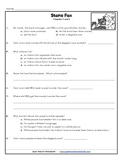 Questions for Chapters 5 & 6 Books Worksheet