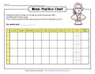 Music Practice 1 Worksheet