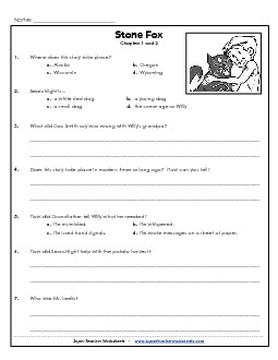 Questions for Chapters 1 & 2 Free Books Worksheet