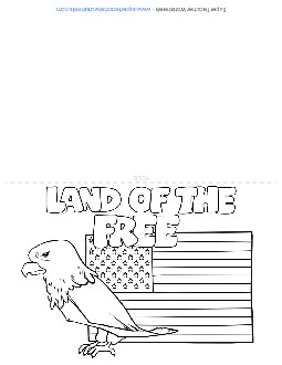 Card: Land of the Free Veterans Day Worksheet