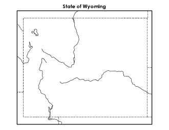 Wyoming Map (Blank) State Maps Worksheet