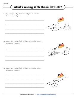 Broken Circuits Electricity Worksheet