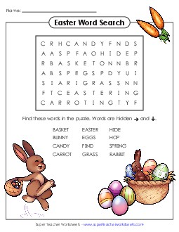 Easter  Free Printable Worksheet